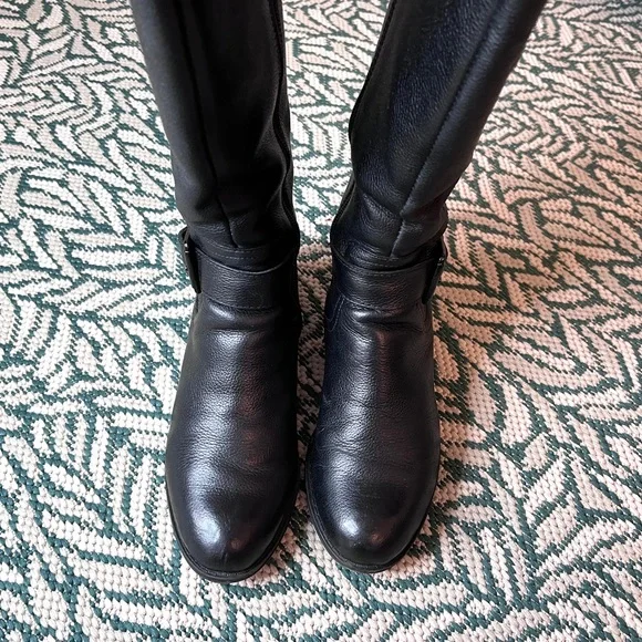 Naturalizer Black Leather Winter Boots - Picture 5 of 16